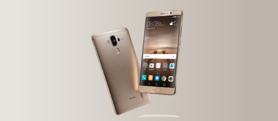 The Huawei Mate 9 in golden
