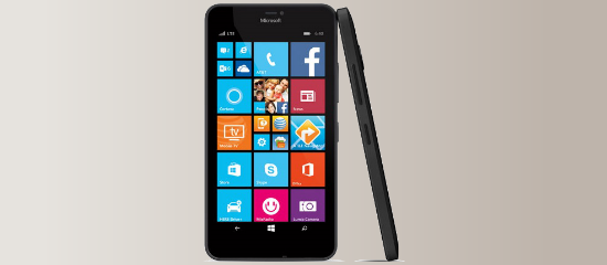 The Lumia 640 XL in black